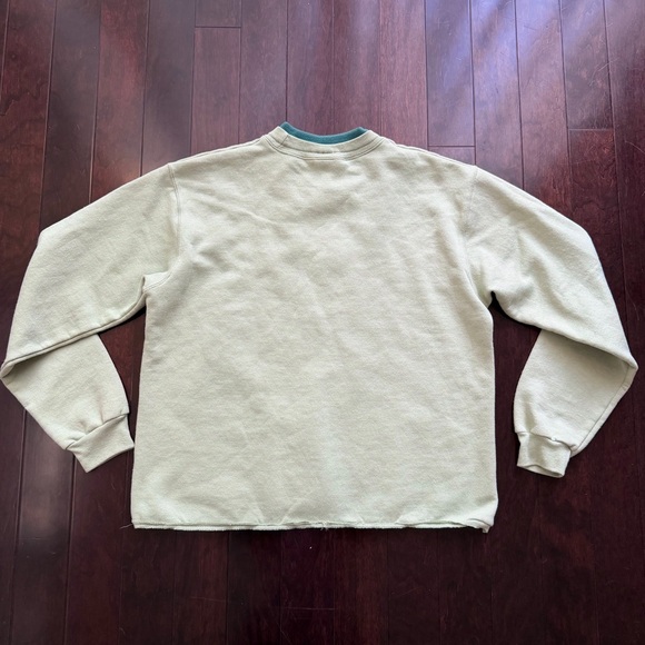 Vintage Morning Sun Top Stitch Women's Sweater Size M Green Embroidered Heart - Picture 4 of 7